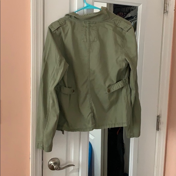 Mossimo Light Army Green Coat with Gold Studs - Picture 2 of 8